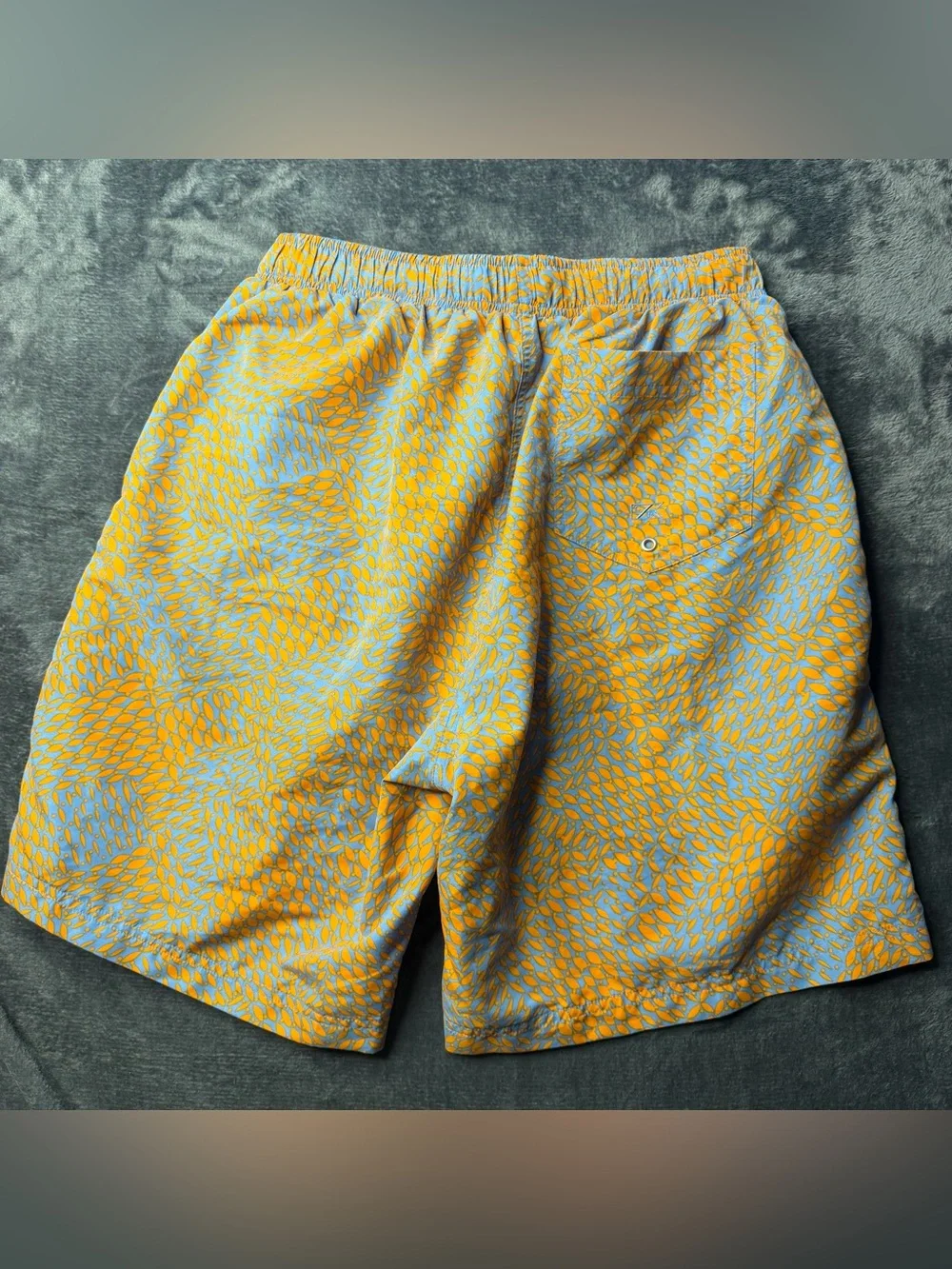 Cutter & Buck Light Blue Swim Trunks with Orange Accent